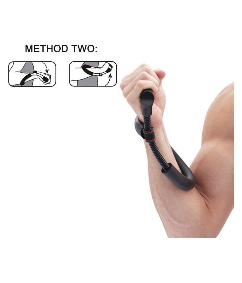 A1VK Adjustable Forearm Strengthener Wrist Exerciser Equipment for Upper Arm Workout and Strength Training - Black