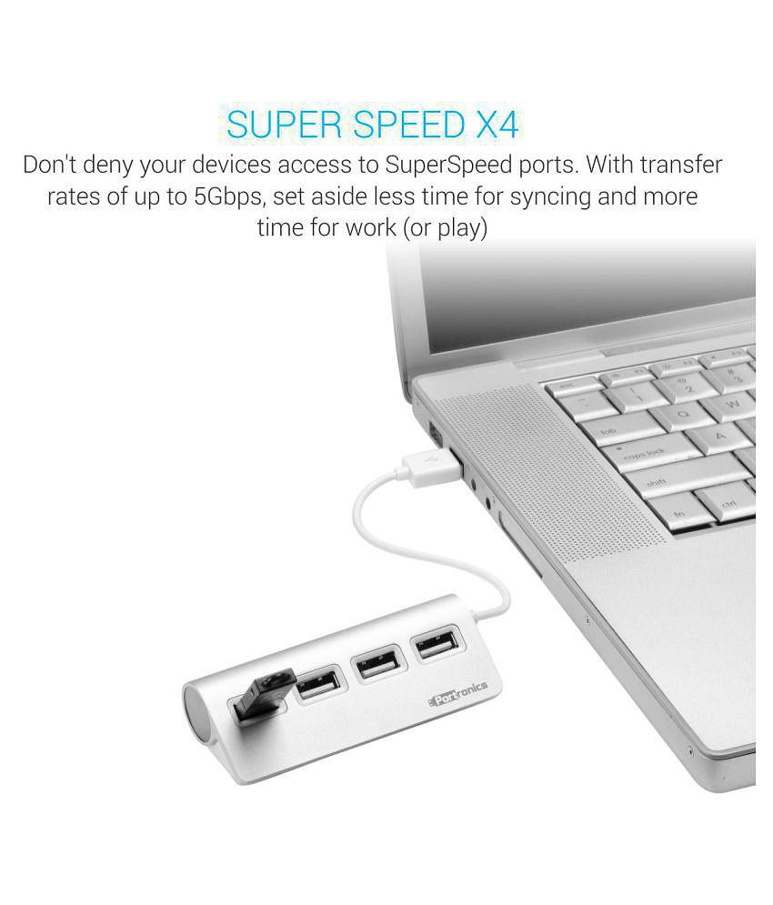 Portronics Mport 24 for PC:USB port 2.0 ,silver (POR 717)