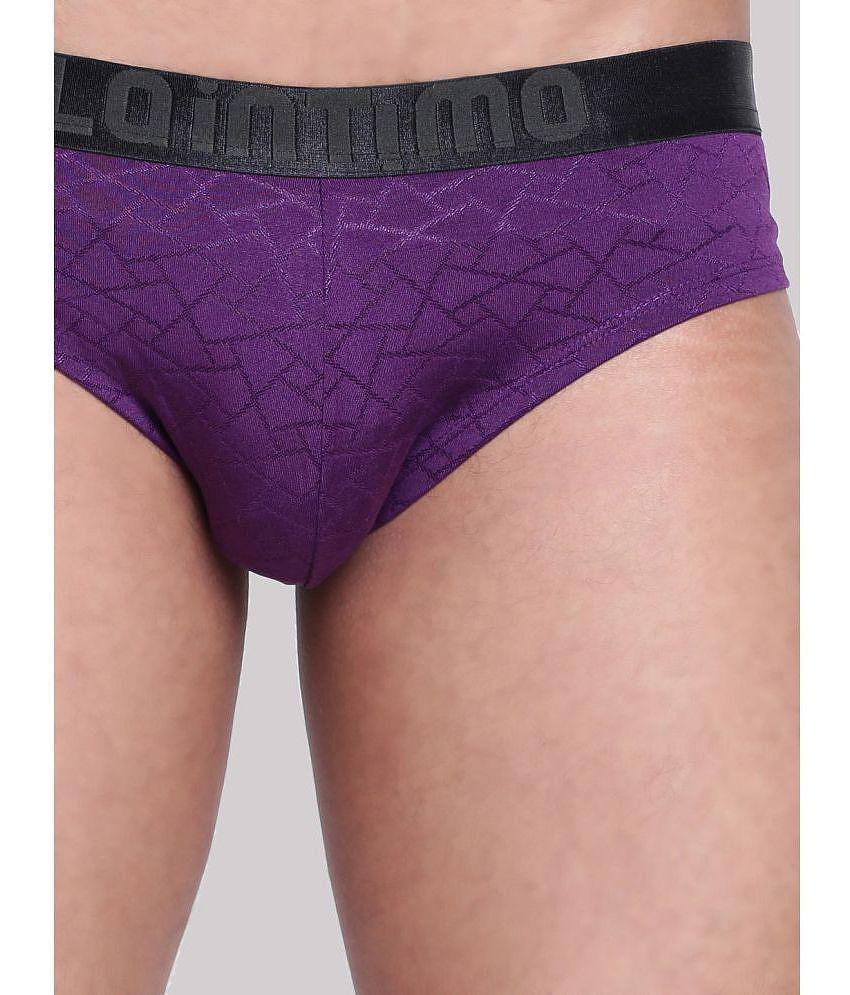 Luxurious Men La Intimo - Purple LIBR001 Polyester Mens Briefs ( Pack of 1 ) - None 2025 at Shop