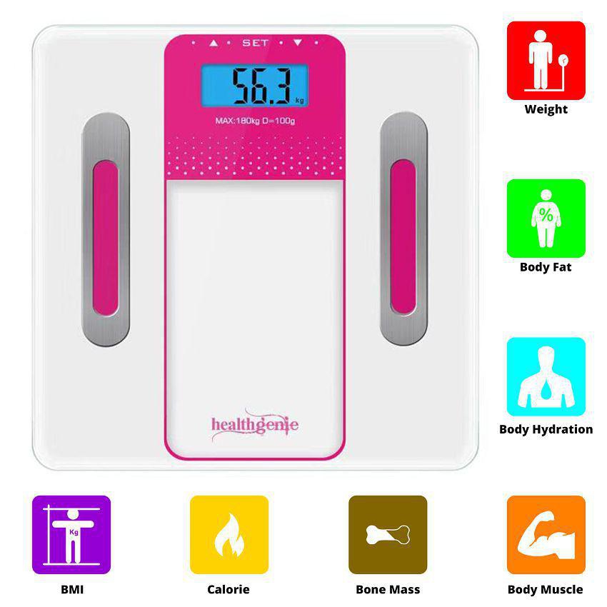 Healthgenie Digital Personal Body Fat Analyzer - Pink