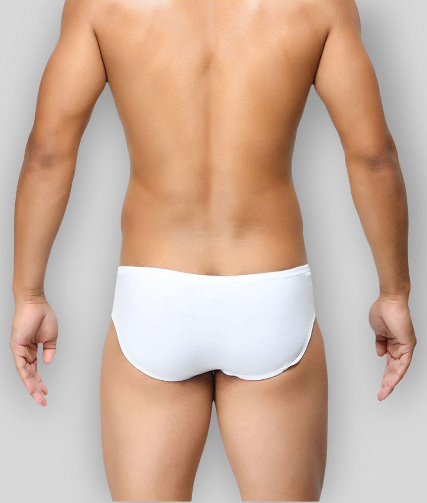 Sophisticated Men BASIICS By La Intimo - White Cotton Blend Mens Briefs ( Pack of 1 ) - XL 2025 
