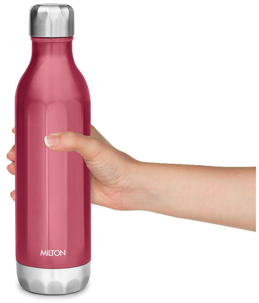 Milton Bliss 600 Thermosteel Hot and Cold Water Bottle, 500 mL (Red) - Red