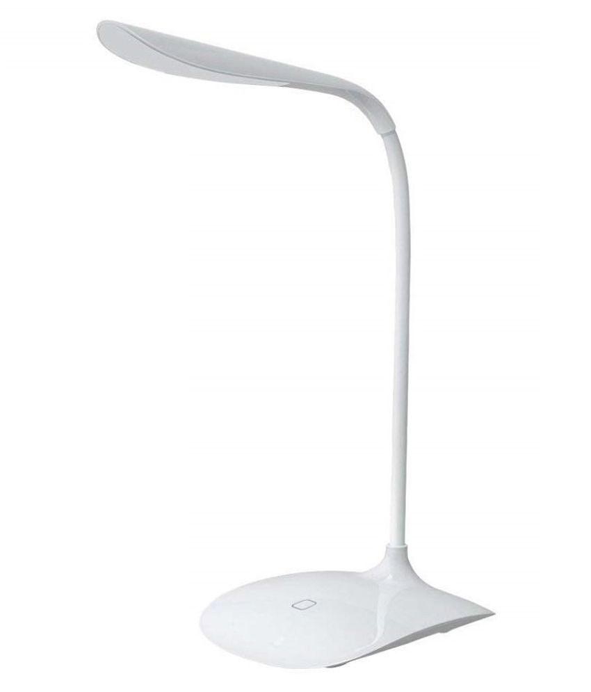 Rock Light - White Study Table Lamp ( Pack of 1 ) - White