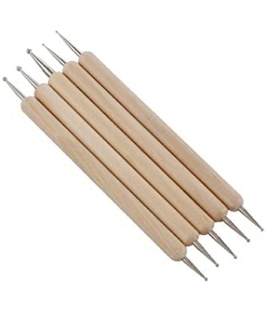 Rangwell 5 Pcs Wooden Tool Set for Clay, Pottery, Ceramic