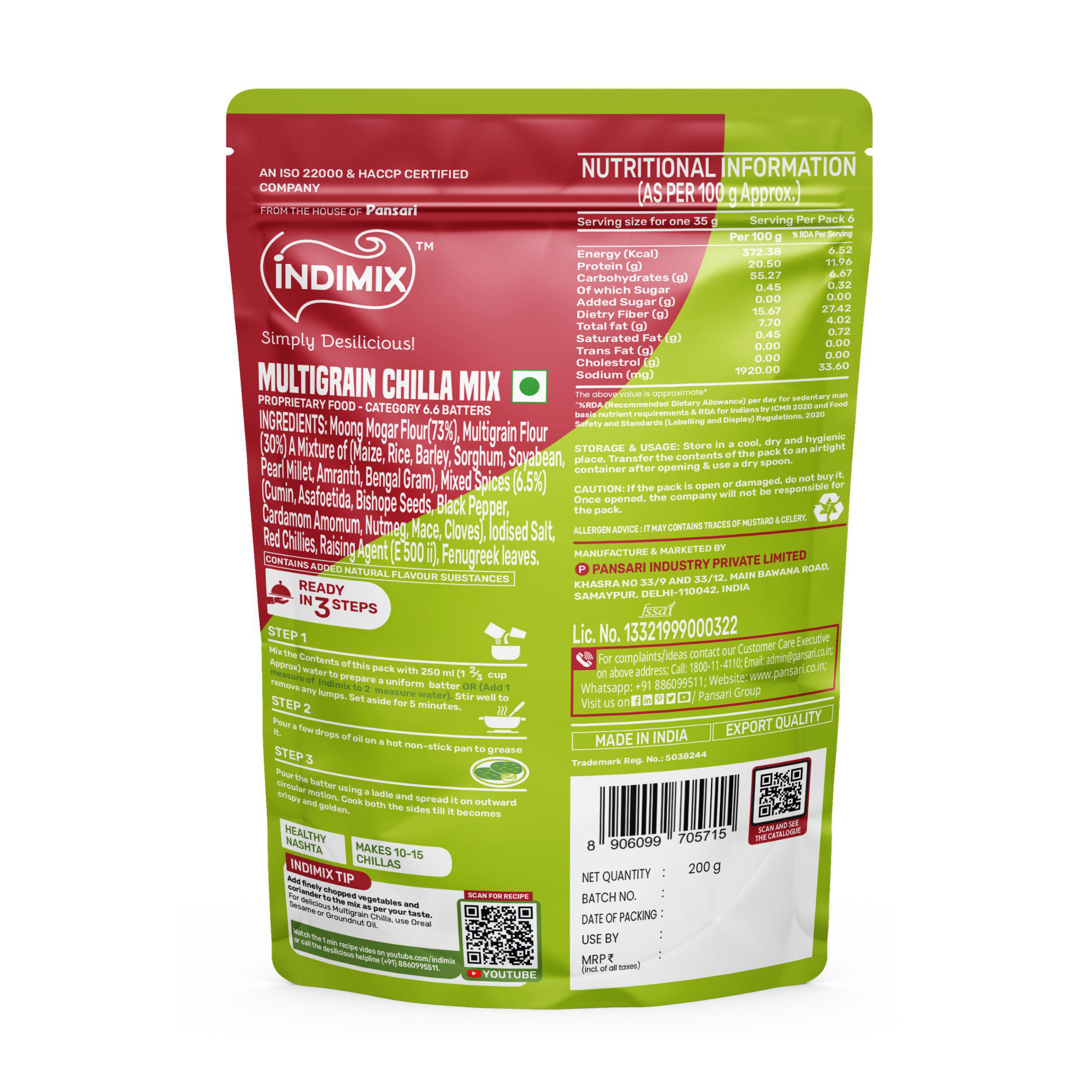 MULTIGRAIN CHILLA - 200G