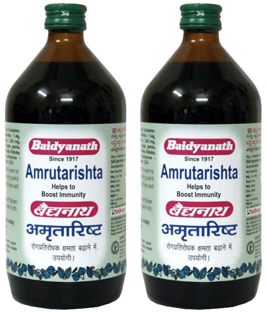 Baidyanath Amrutarishta Bacterial Infection Liquid 450 ml Pack Of 2