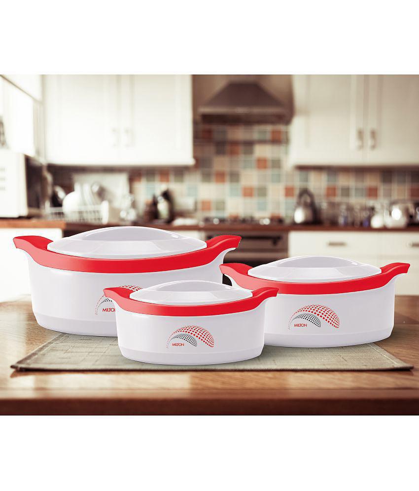 Milton New Marvel Jr Inner Steel Casserole Gift Set of 3, White - White