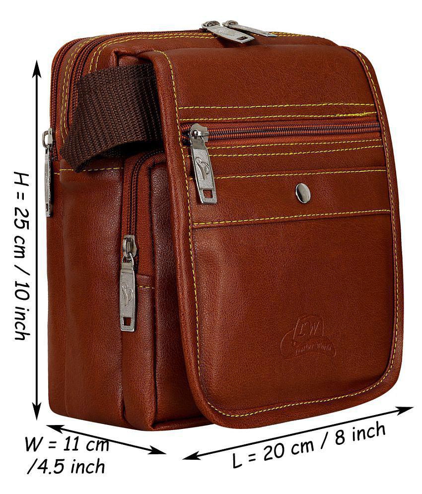 Premium Men Leather World - Brown Solid Messenger Bag - Brown 2025 at ShopCircuit | ONDC