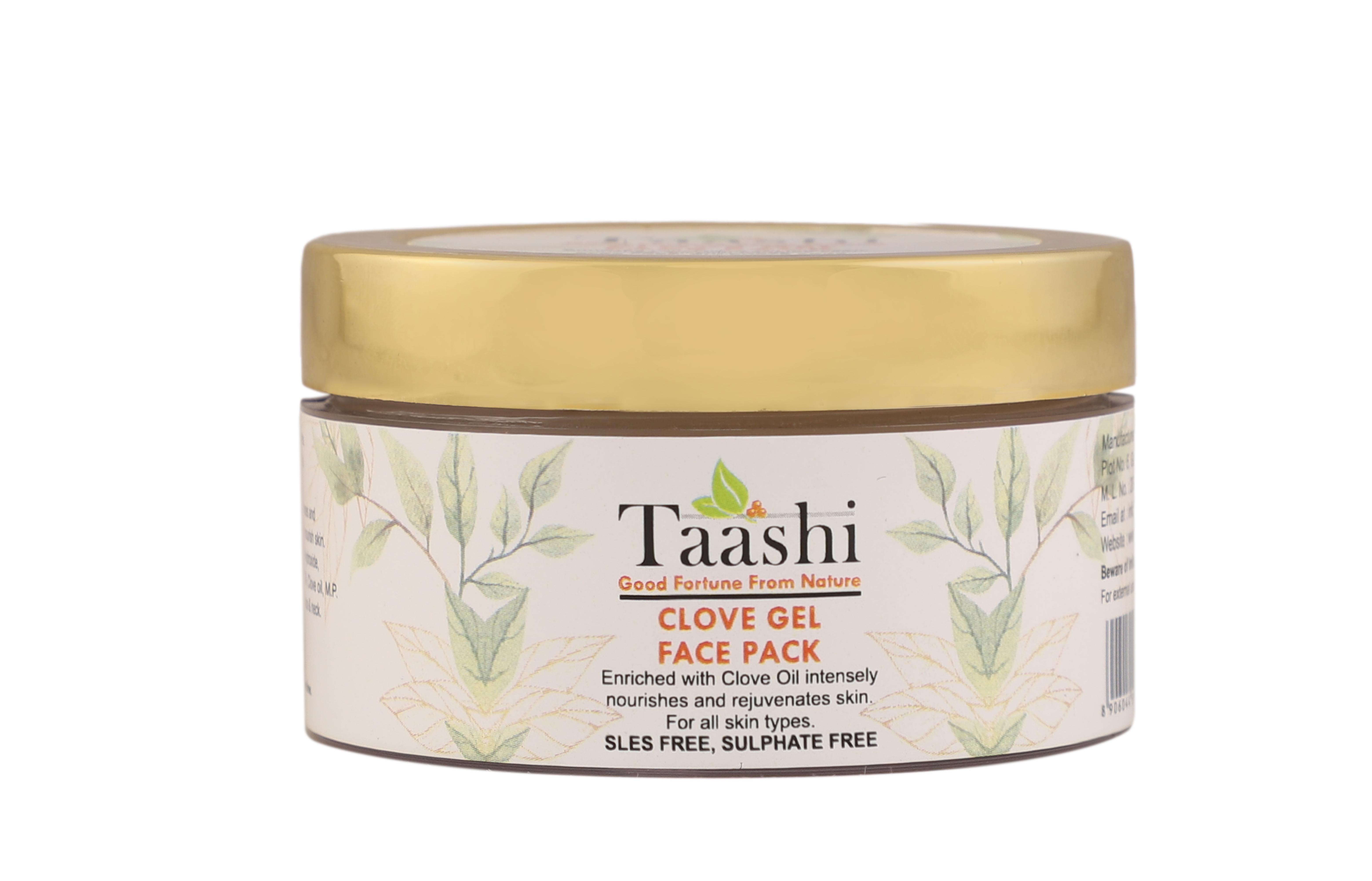 Taashi Clove Gel Face Pack for removal of excessive oil from skin