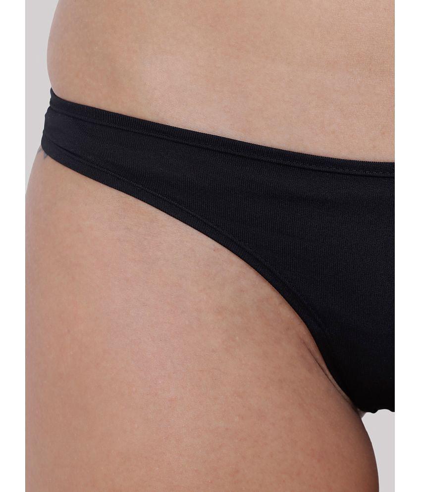 Top Men BASIICS By La Intimo - Black BCPSS01 Polyester Solid Women''s Bikini ( Pack of 1 ) - Non