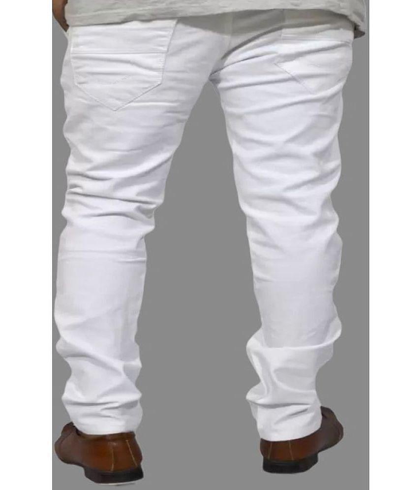 x20 - White Denim Skinny Fit Men''s Jeans ( Pack of 1 ) - None