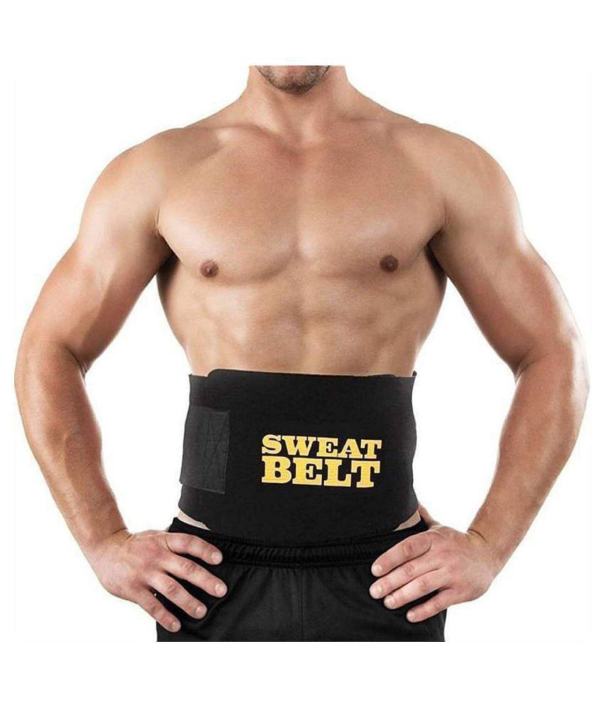 Sweat Slim Belt Free Size for Man and Women Fat Burning Sauna Waist Trainer - Promotes Healthy Sweat, Weight Loss, Lower Back Posture(Free Size)(Both Man and Women) - Free Size