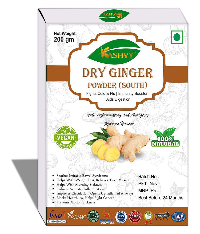 Kashvy Dry Ginger Powder 600 gm Pack of 3