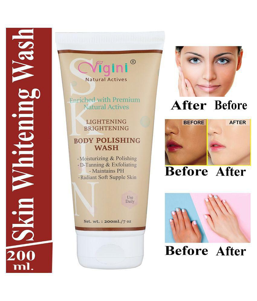 Vigini Skin Whitening Soap,Skin Whitening Cream Tablet Skin Whitening Serum use with Wash Face Wash + Scrub 200 mL