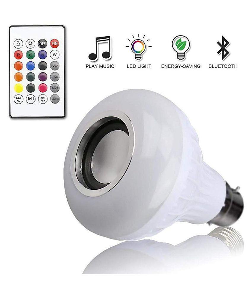 Music Light Bulb B22 LED Light Bulb With Bluetooth Speaker RGB Self Changing Color Lamp Built-In Audio Speaker