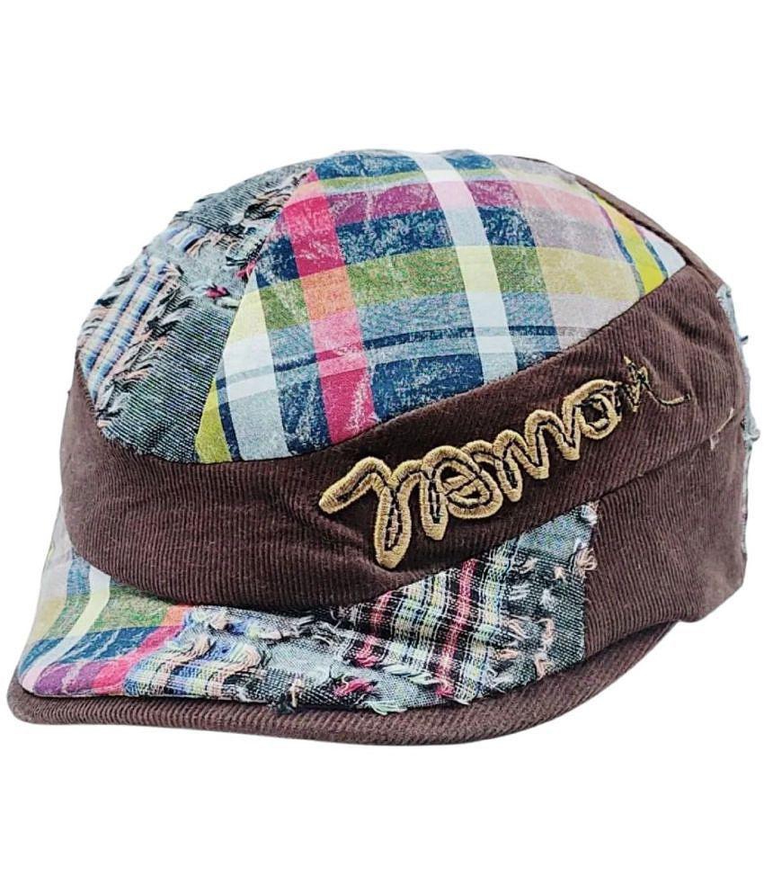 Premium Men Zacharias Unisex Kids Cotton Beret Golf Cap jk-14 (Brown_1-4 Years) (Pack of 1) - No