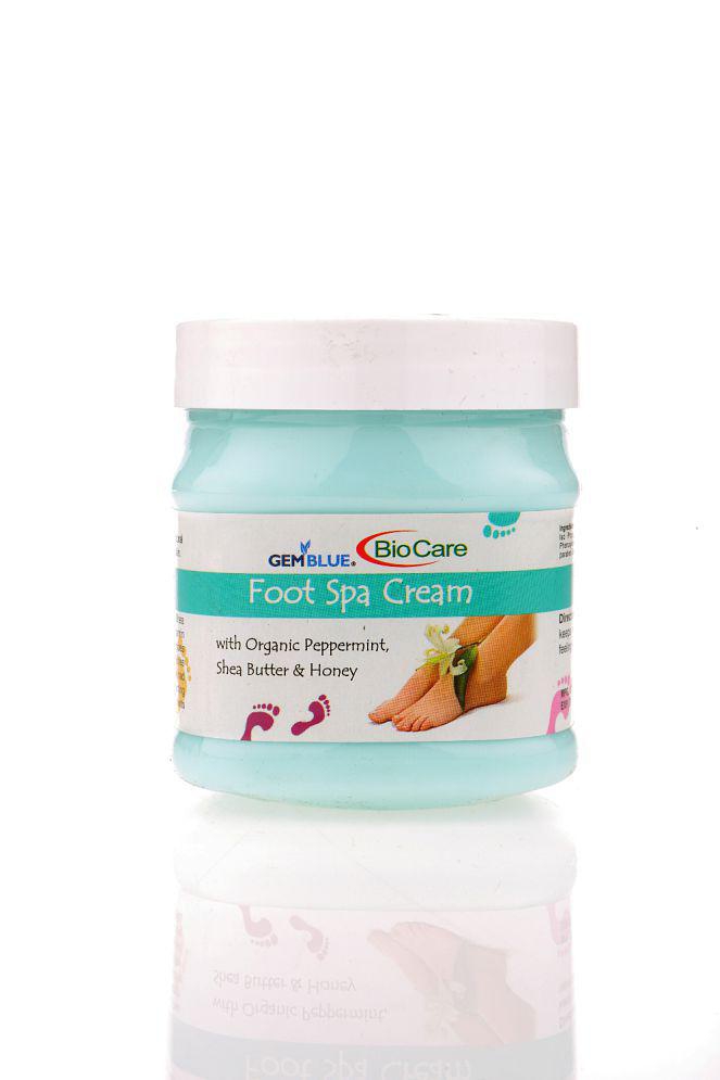 Biocare Gemblue Organic Peppermint, Shea Butter & Honey Foot Spa Cream 500 gm