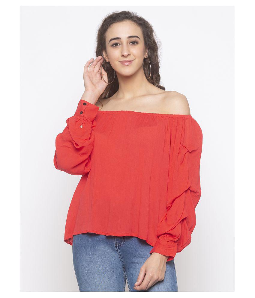 Globus Rayon Regular Tops - Red - XS