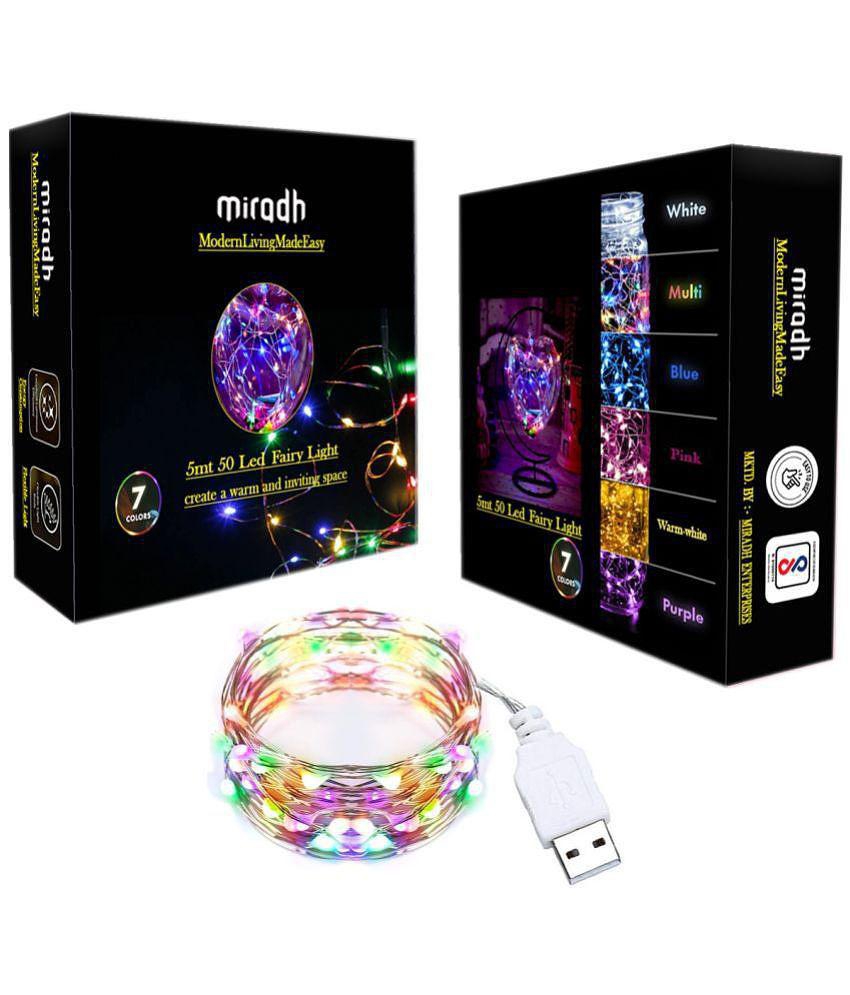 MIRADH - Multicolor 5Mtr String Light ( Pack of 1 ) - Multicolor