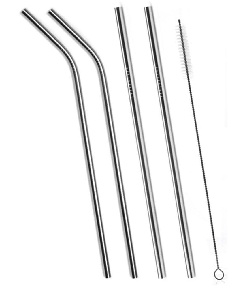 Sansuka Stainless Steel White Straws - White