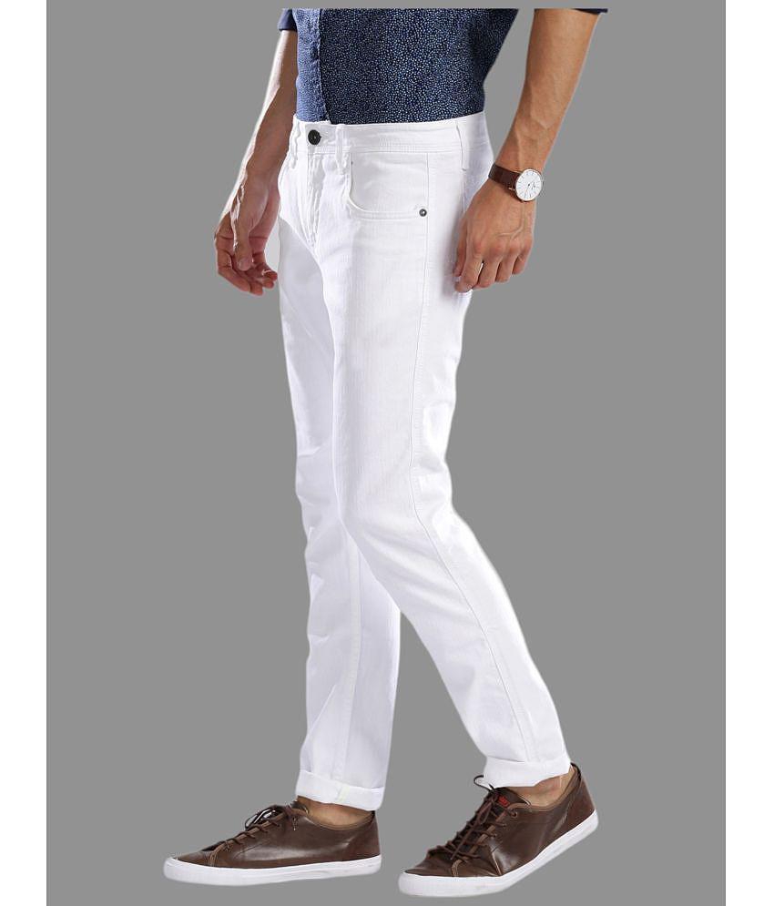 x20 - White Denim Skinny Fit Men's Jeans ( Pack of 1 ) - None