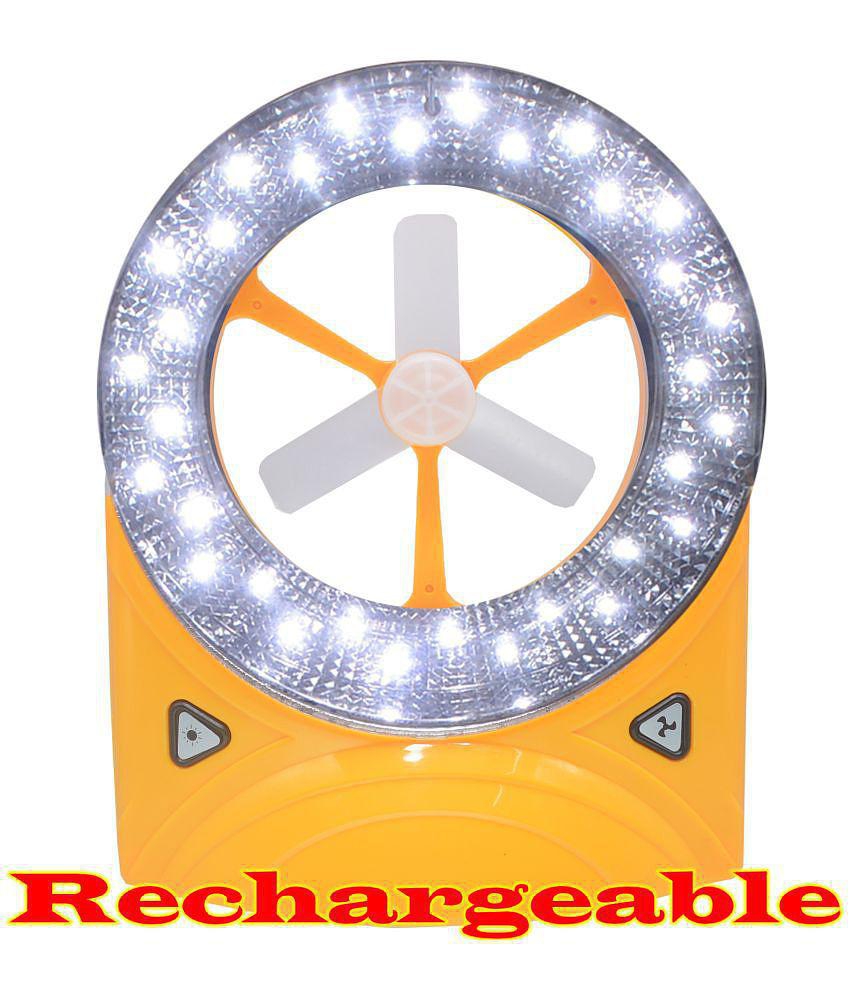 Mini Table Rechargeable Fan with Light