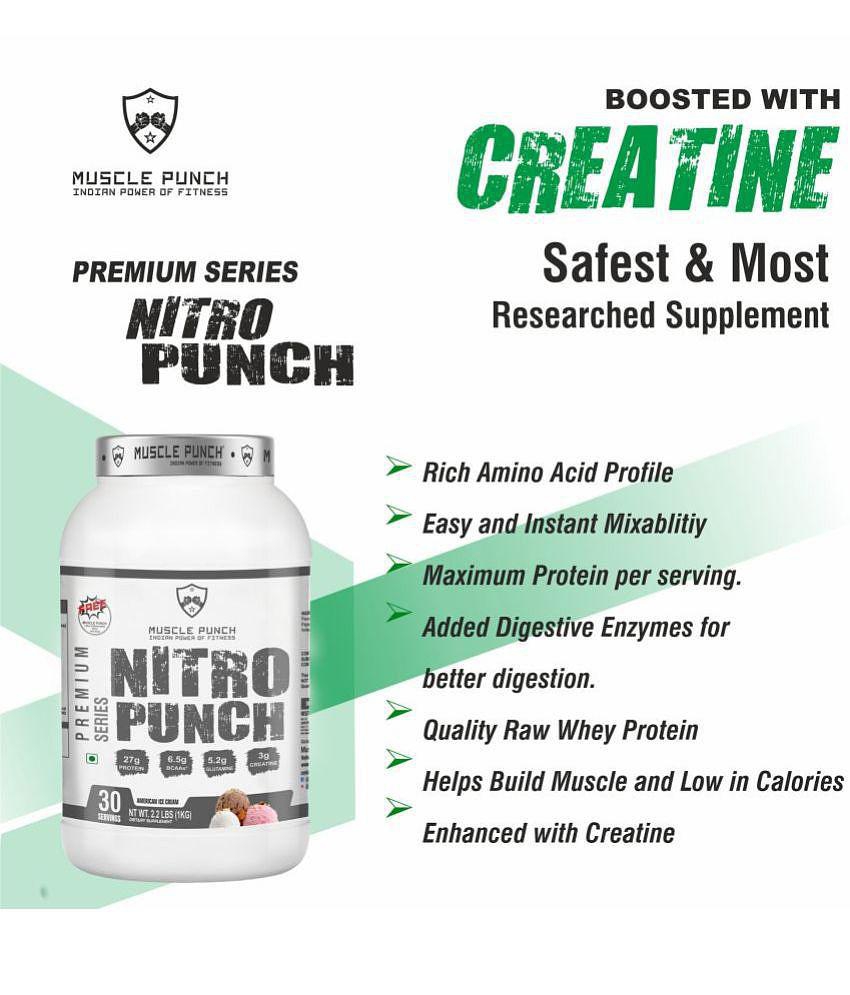 Muscle Punch | Nitro Punch 100% Whey Isolate â?? CREATINE LOADED 1 kg