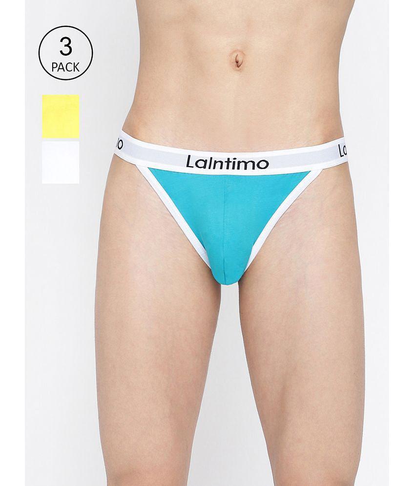 Trendy Men La Intimo Pack of 3 Cotton Mens Bikini ( Multicolor ) - None 2025 at ShopCircuit | ON