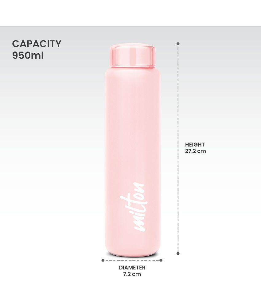 Milton Aqua 1000 Stainless Steel Water Bottle (950 ml) Light Pink - Light Pink