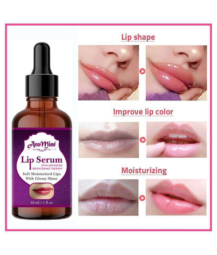 Aromine Pink Lip Serum- For Glossy, Shiny & Soft Lips (Moisturizing & Nourishing) Men & Women Face Serum 30 mL