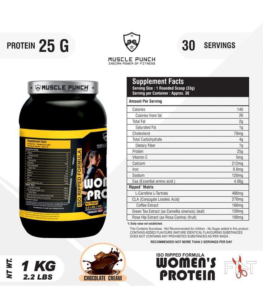 Muscle Punch Women Protein Fat loss Ripped Formula1kg 1 kg Powder