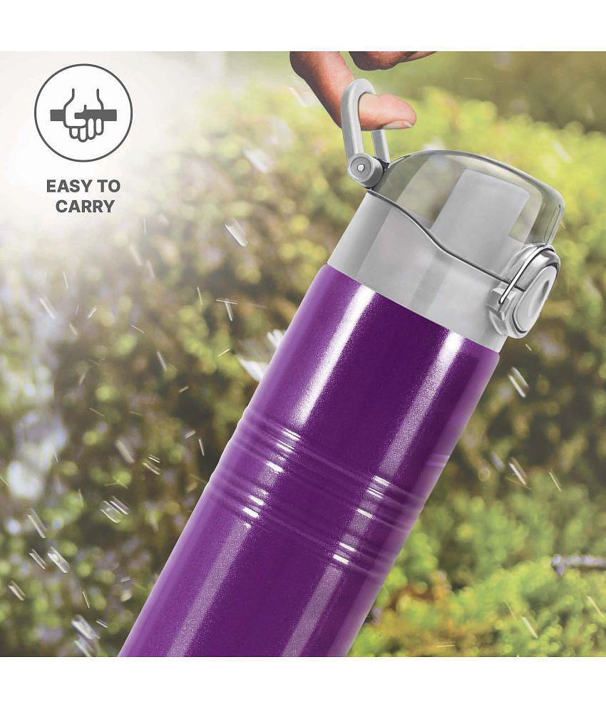 Milton Vogue 500 Stainless Steel Water Bottle, 490 ml, Purple - Purple