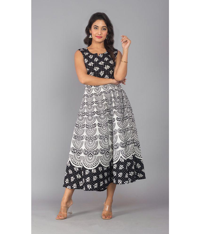 Best Men Frionkandy - Black Cotton Womens A-line Dress ( Pack of 1 ) - None 2025 at ShopCircuit 