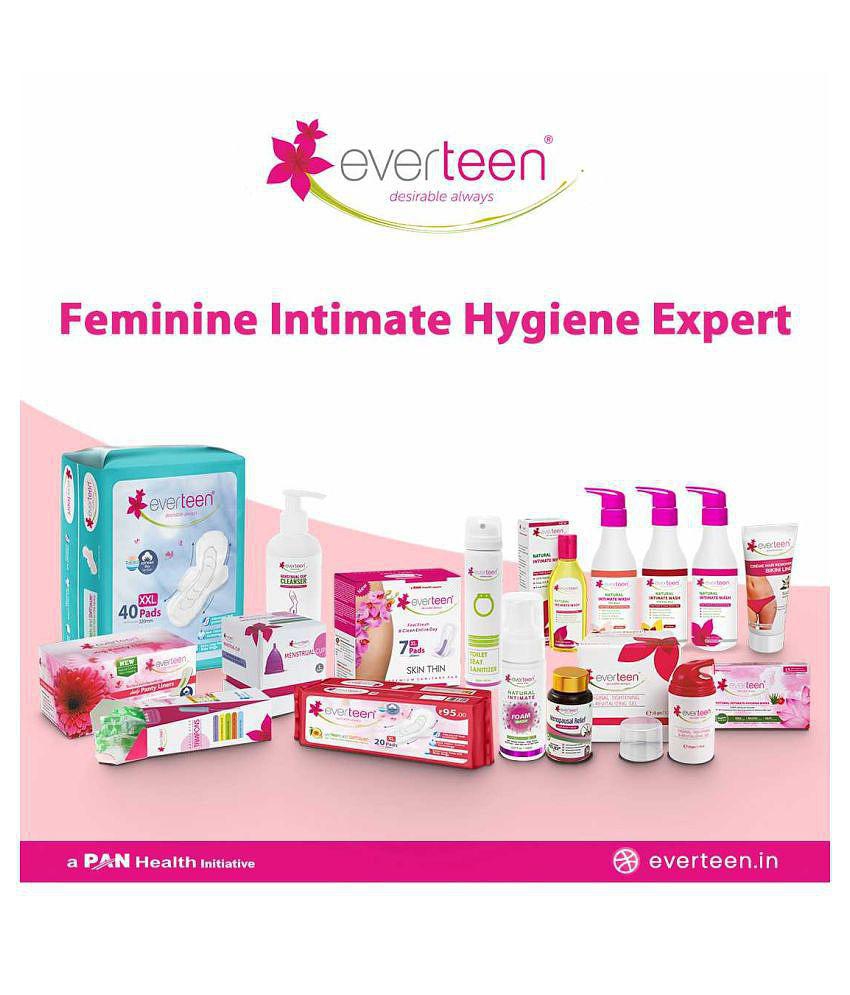 everteen Natural Intimate Wash for Feminine Hygiene in Women - 2 Packs (210ml Each)