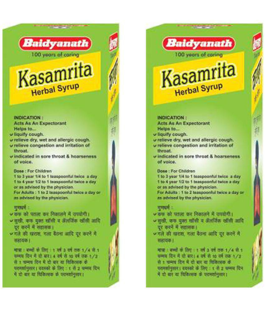 Baidyanath Kasamrit Herbal Cough Syrup Liquid 100 ml Pack Of 2