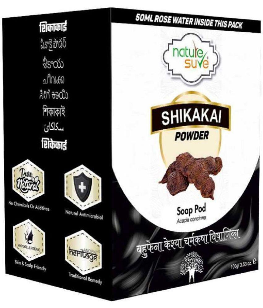 Nature Sure Shikakai Powder 100g with Free Rose Water 50ml