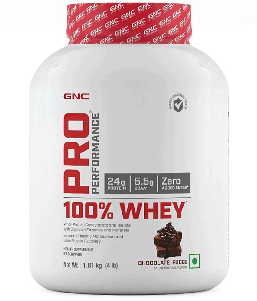 GNC Pro Performance 100% Whey Protein Powder- Chocolate Fudge | 4 lbs