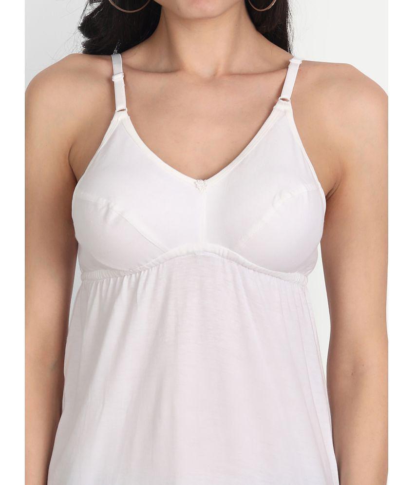 AIMLY Cotton Camisoles - White Single - None