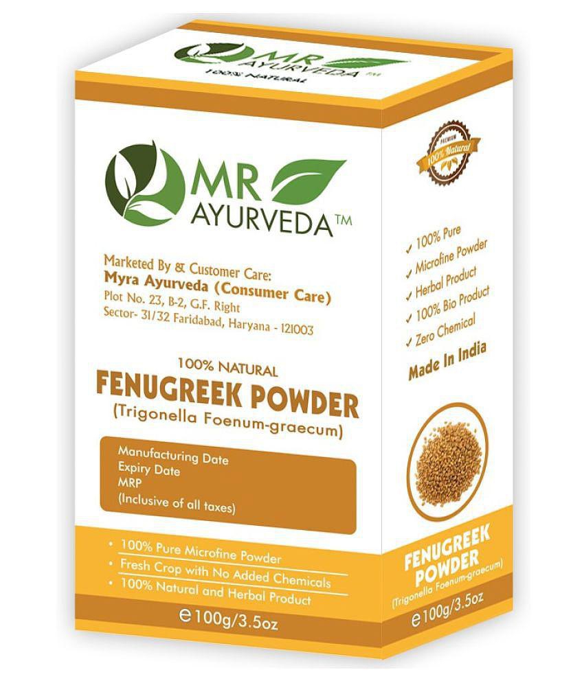 MR Ayurveda Fenugreek Powder for Shiny, Soft and Beautiful Hair Scalp Treatment 400 g Pack of 4