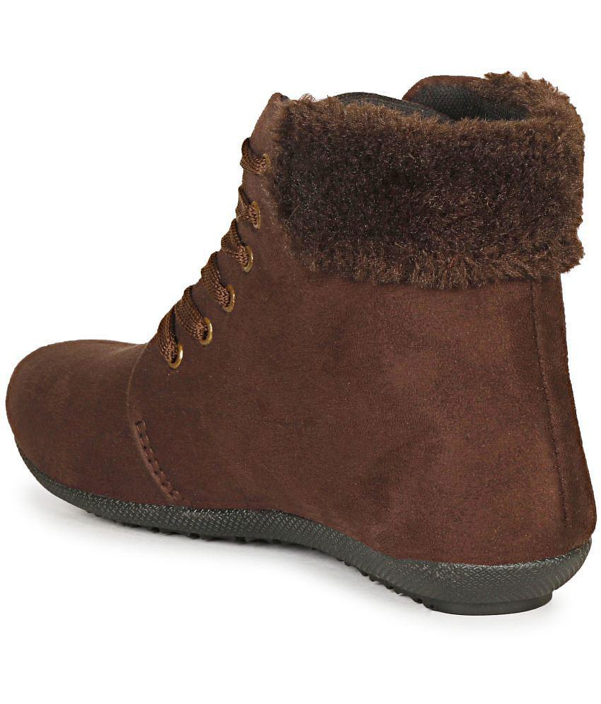 Ishransh - Brown Women''s Ankle Length Boots - None