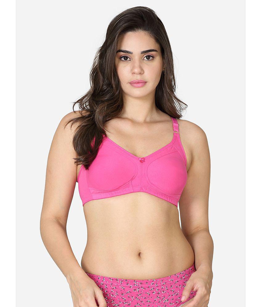 VStar - Pink Cotton Blend Non Padded Women's Everyday Bra ( Pack of 1 ) - None