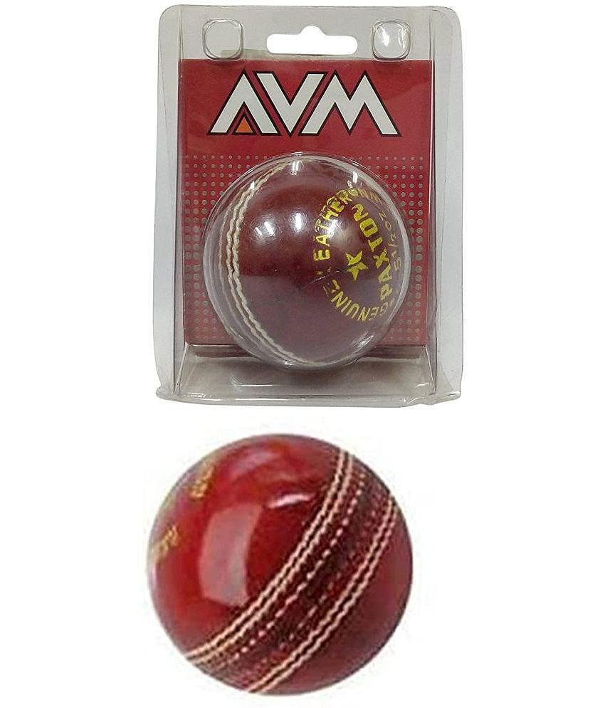 Leather Cricket Ball for Tournament and Club Matches, Practice Leather Ball 5 Â½ OZ Hand Sewn Ball for Boys & Girls - M(Youth)