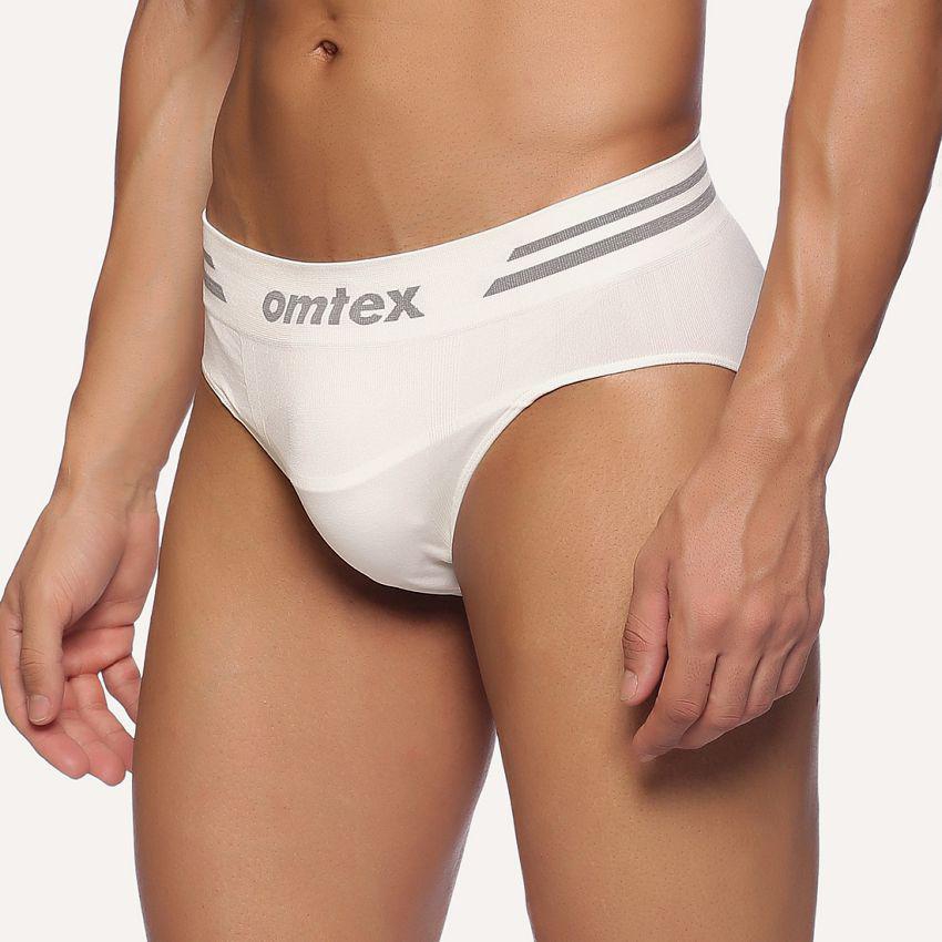 New Men Omtex - White Nylon Mens Briefs ( Pack of 1 ) - None 2025 at ShopCircuit | ONDC