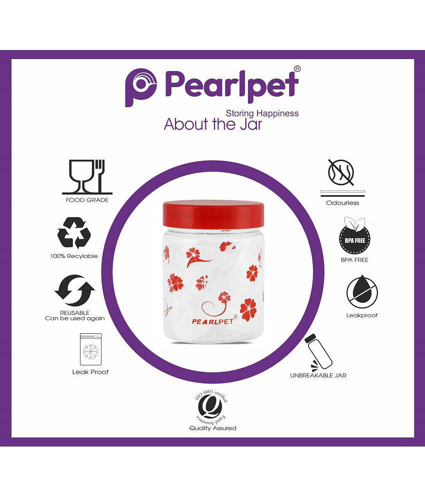 PearlPet - Red Polyproplene Food Container ( Pack of 5 ) - Red