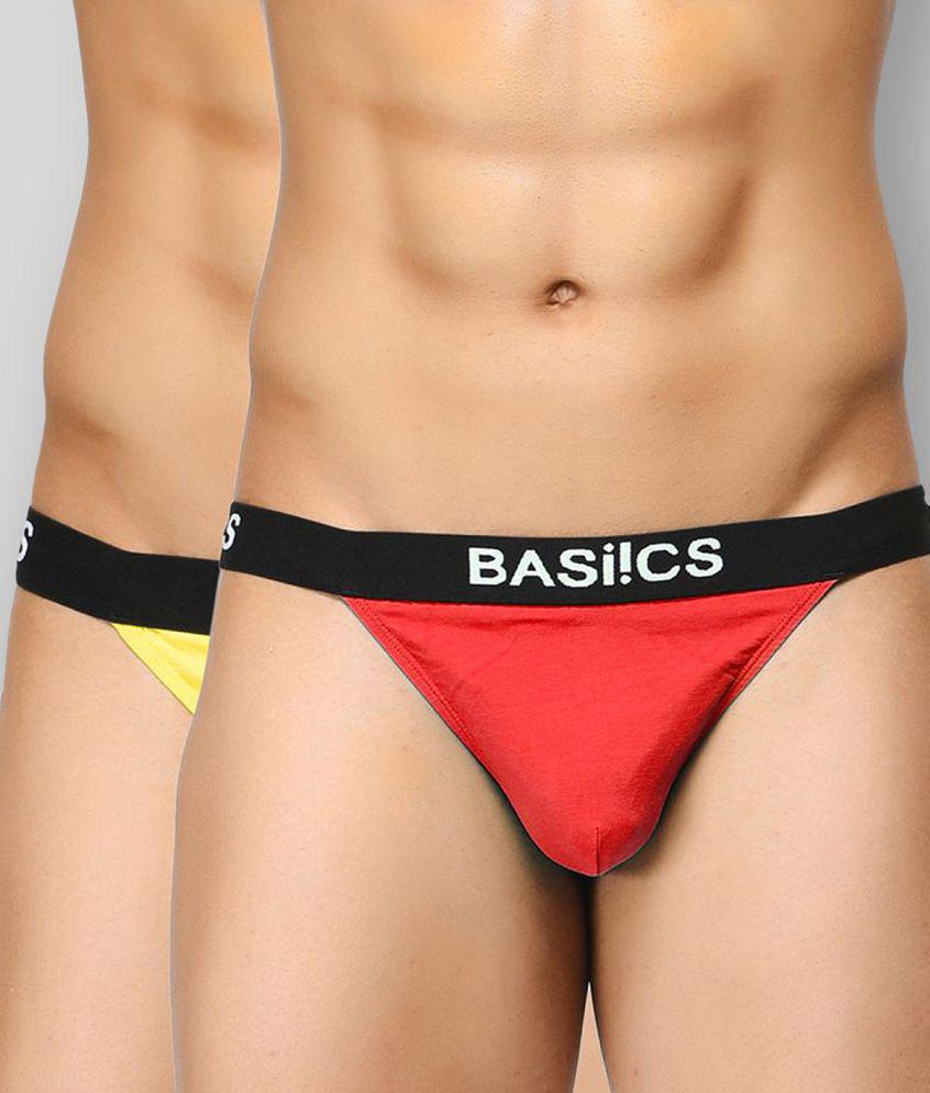 Stylish Men BASIICS By La Intimo - Multicolor Cotton Men's Thongs ( Pack of 2 ) - XL 2025 at Sho