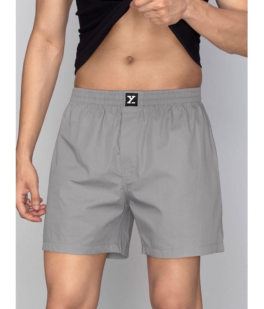 XYXX - Grey Cotton Mens Boxer- ( Pack of 1 ) - None