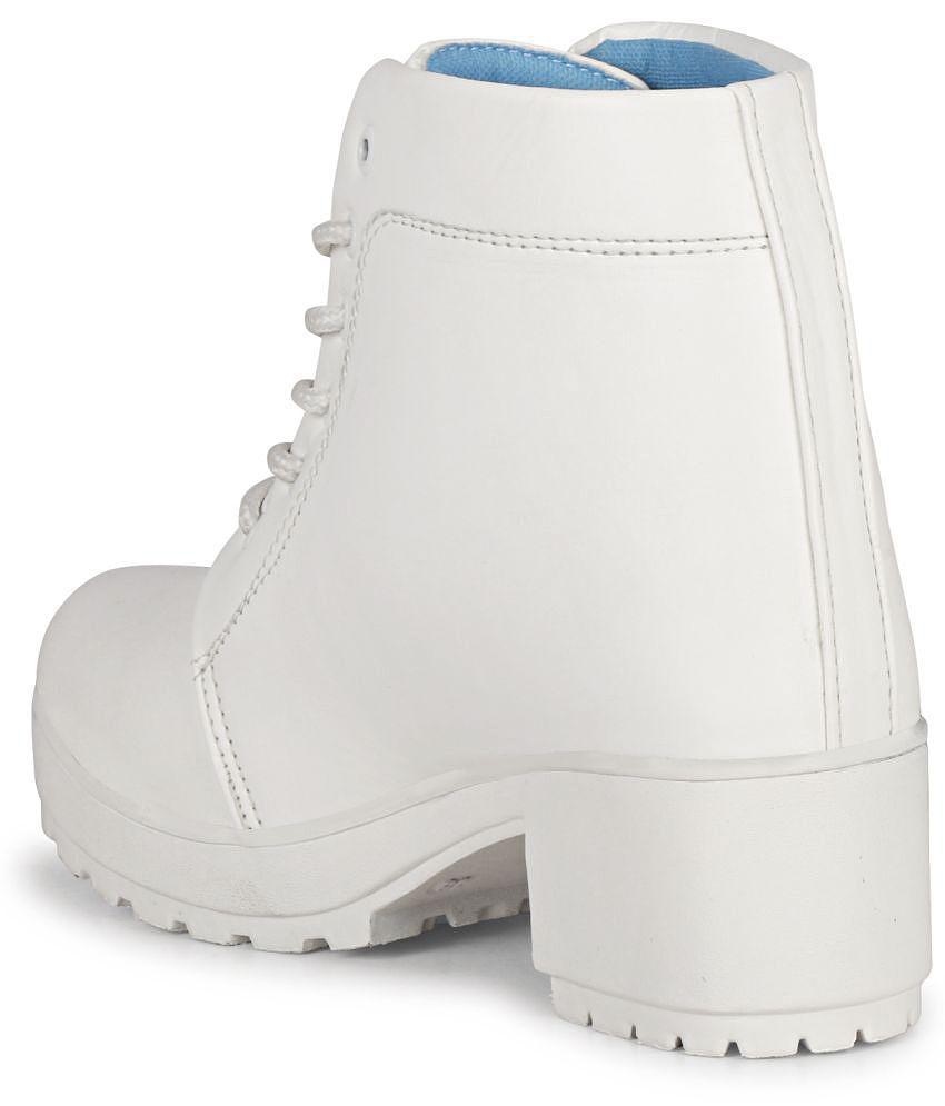 Ishransh - White Women's Ankle Length Boots - None