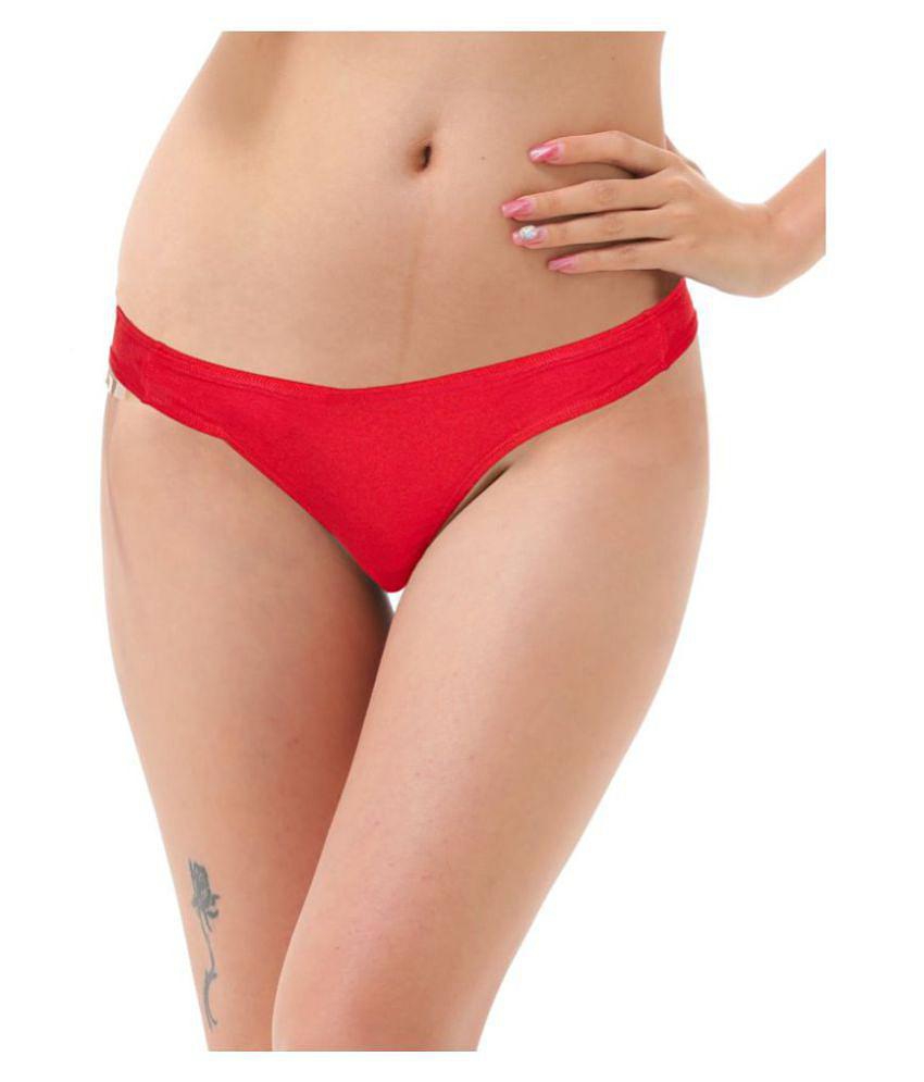 D Naked Poly Cotton Thongs - None