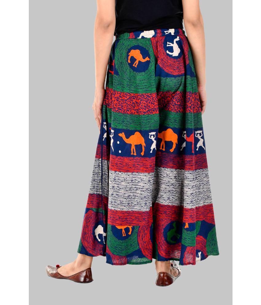 Trendy Men Rangun - Blue Cotton Flared Women's Palazzos ( Pack of 1 ) - None 2025 at ShopCircuit