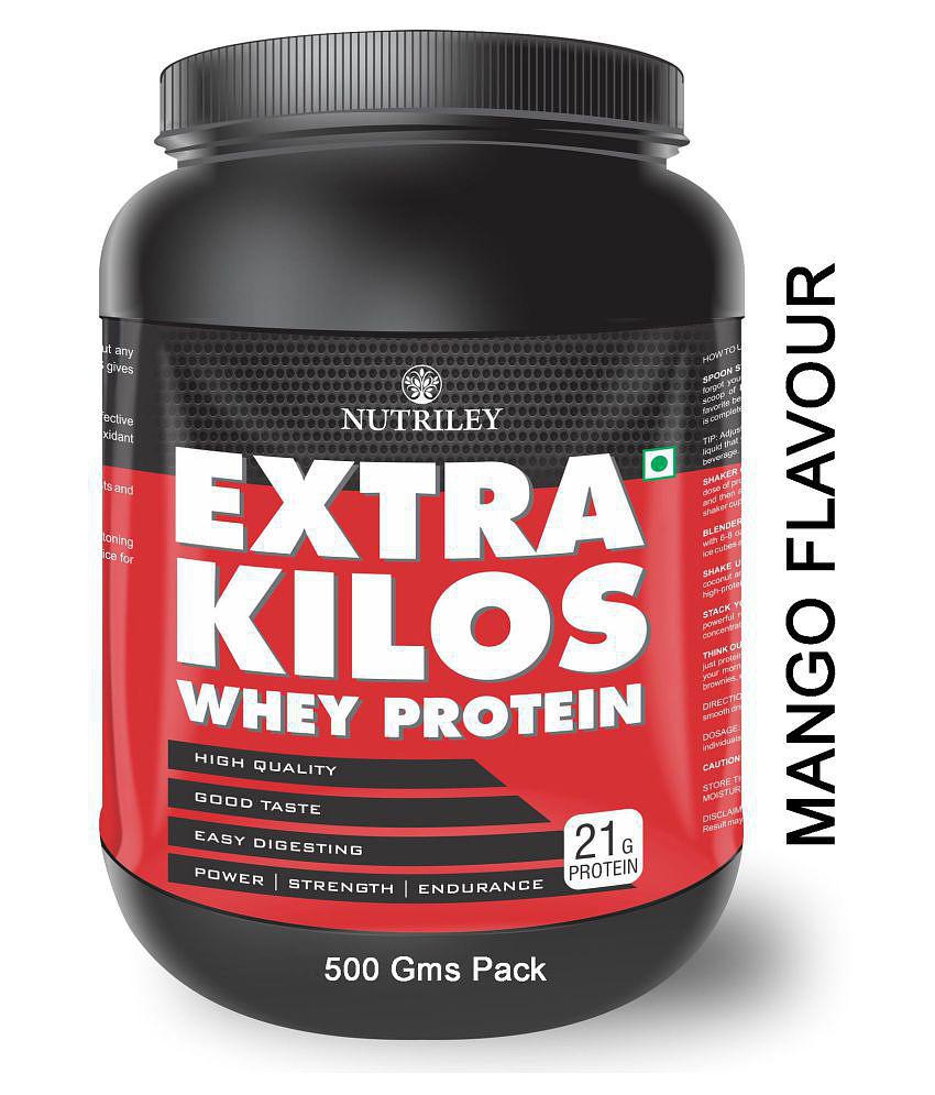 Nutriley Whey Protein Powder for Weight Gain & Muscle Gain 500 gm